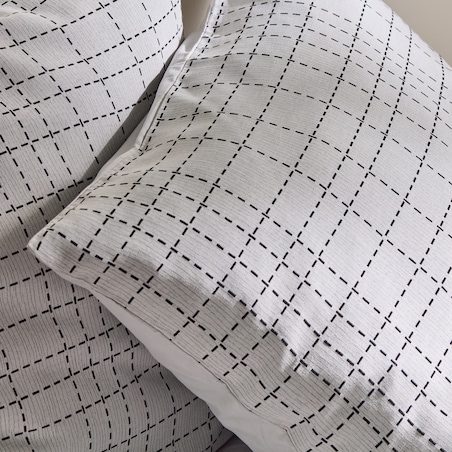 Pościel Żakardowa Sirana 200x220 cm w kratę