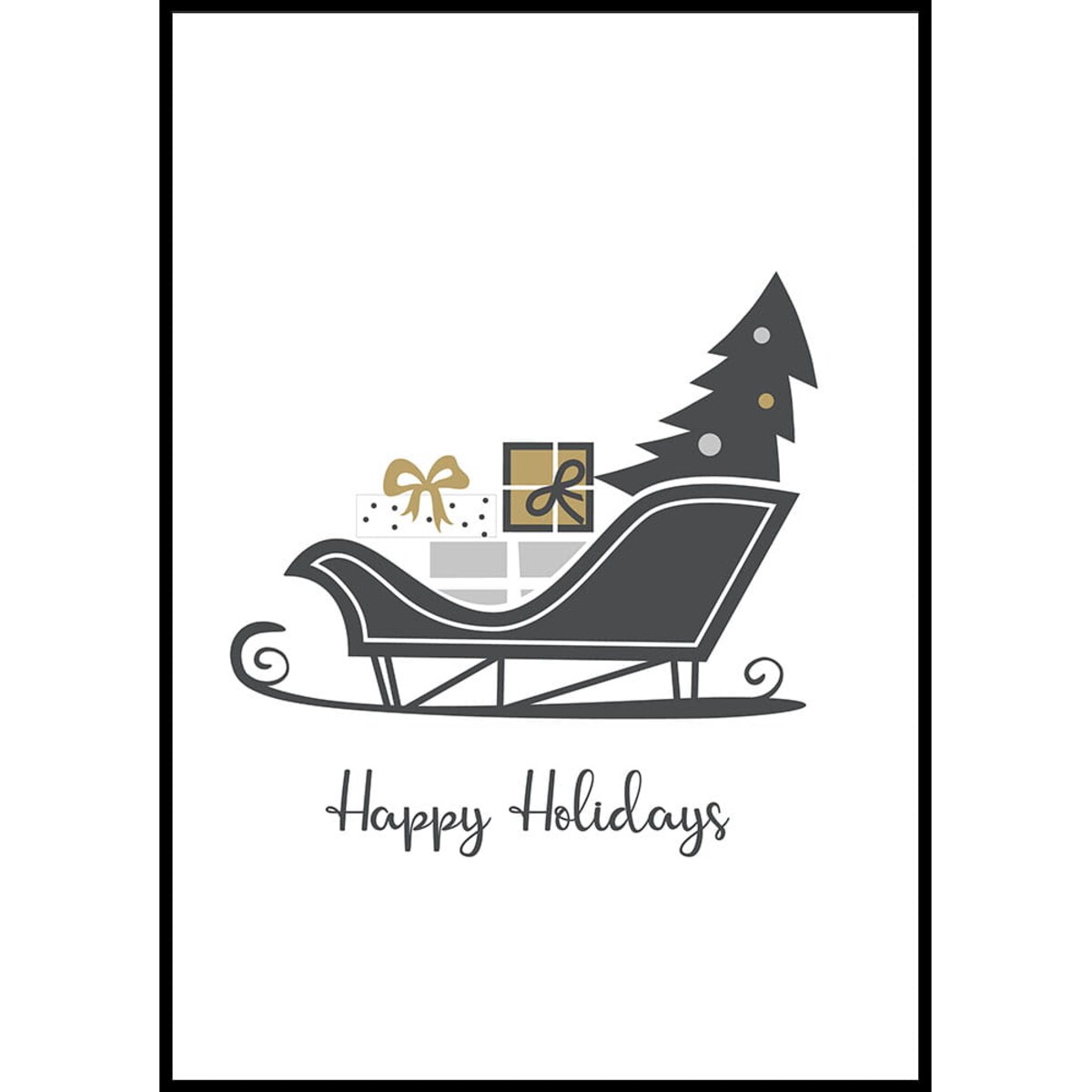 plakat jadą prezenty 21x30 cm