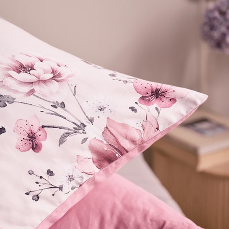 Pościel z bawełny satynowej Mave 160x200 cm z wzorem kwiatowym