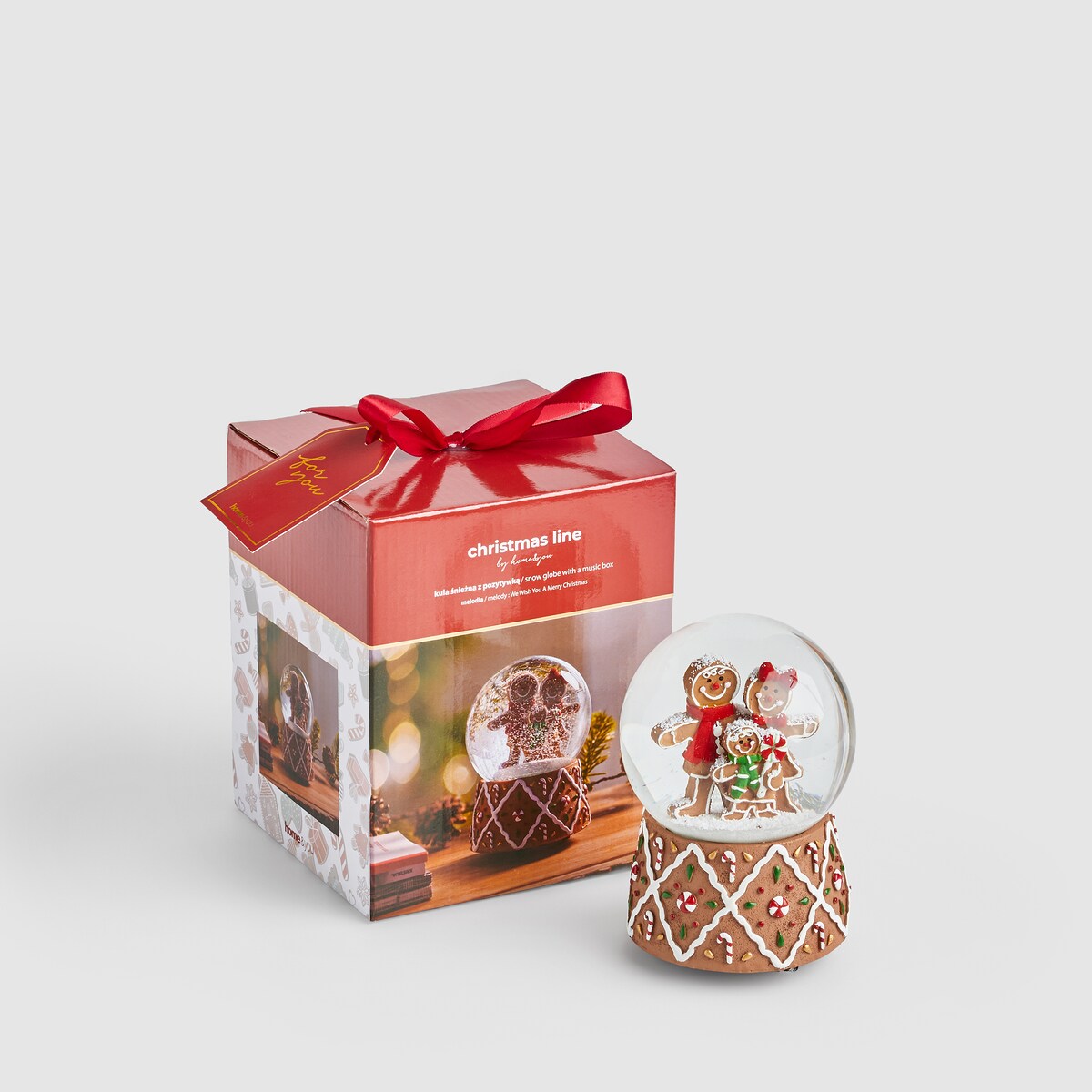 Kula Śnieżna Z Pozytywką Charmfamily z motywem piernika