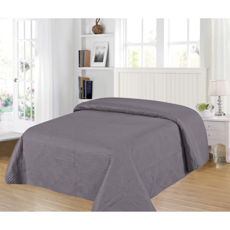 Jednokolorowa narzuta na łóżko z wytłoczonym wzorem Modern 170x210 cm