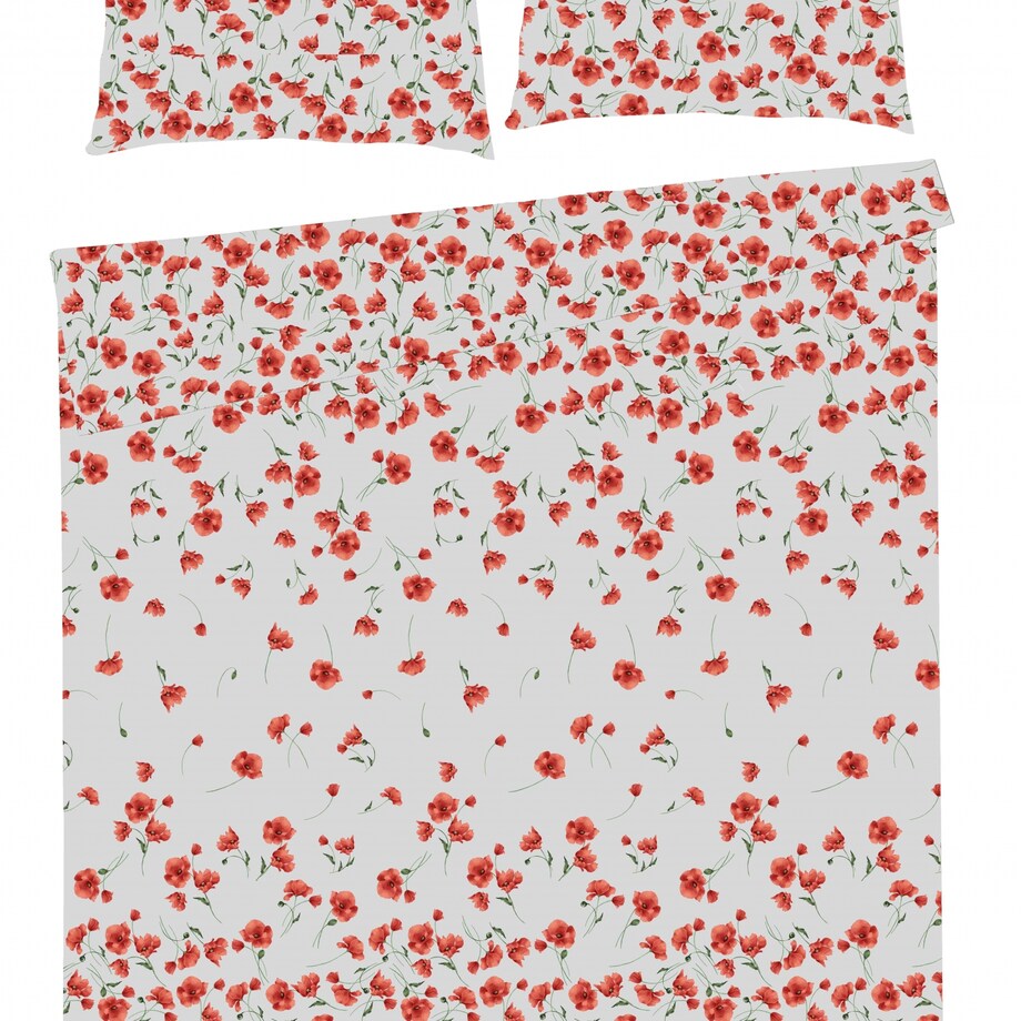 Sateen Bed Linen Poppies 160x200 cm
