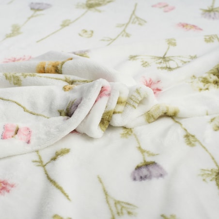 Drukowany koc Koperino 150x200 cm z motywem kwiatowym