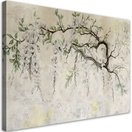 Feeby Obraz na płótnie, Zwisające kwiaty minimalizm 100x70 cm