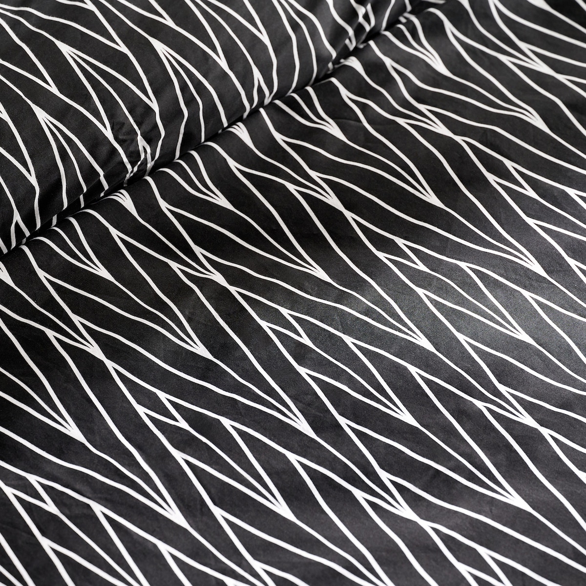 Pościel z bawełny satynowej Zinella 200x220 cm z motywem geometrycznym