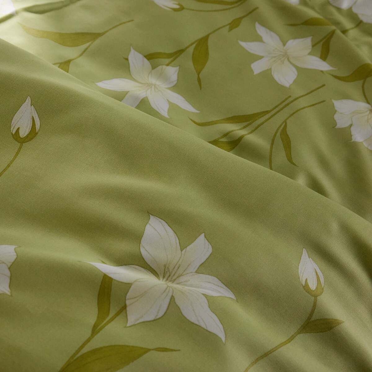 Pościel z bawełny satynowej Senito 160x200 cm z motywem kwiatowym