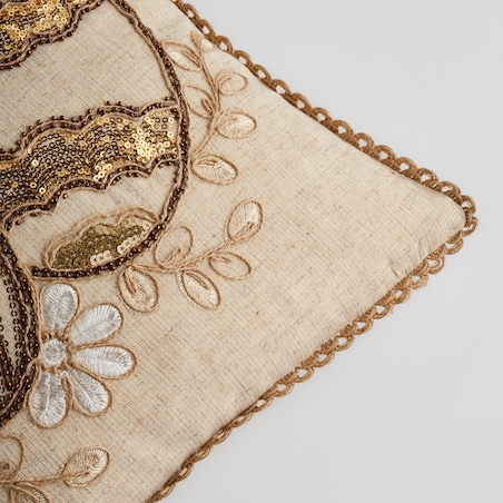 Poszewka Haftowana Oaken 45x45 cm z motywem jajka