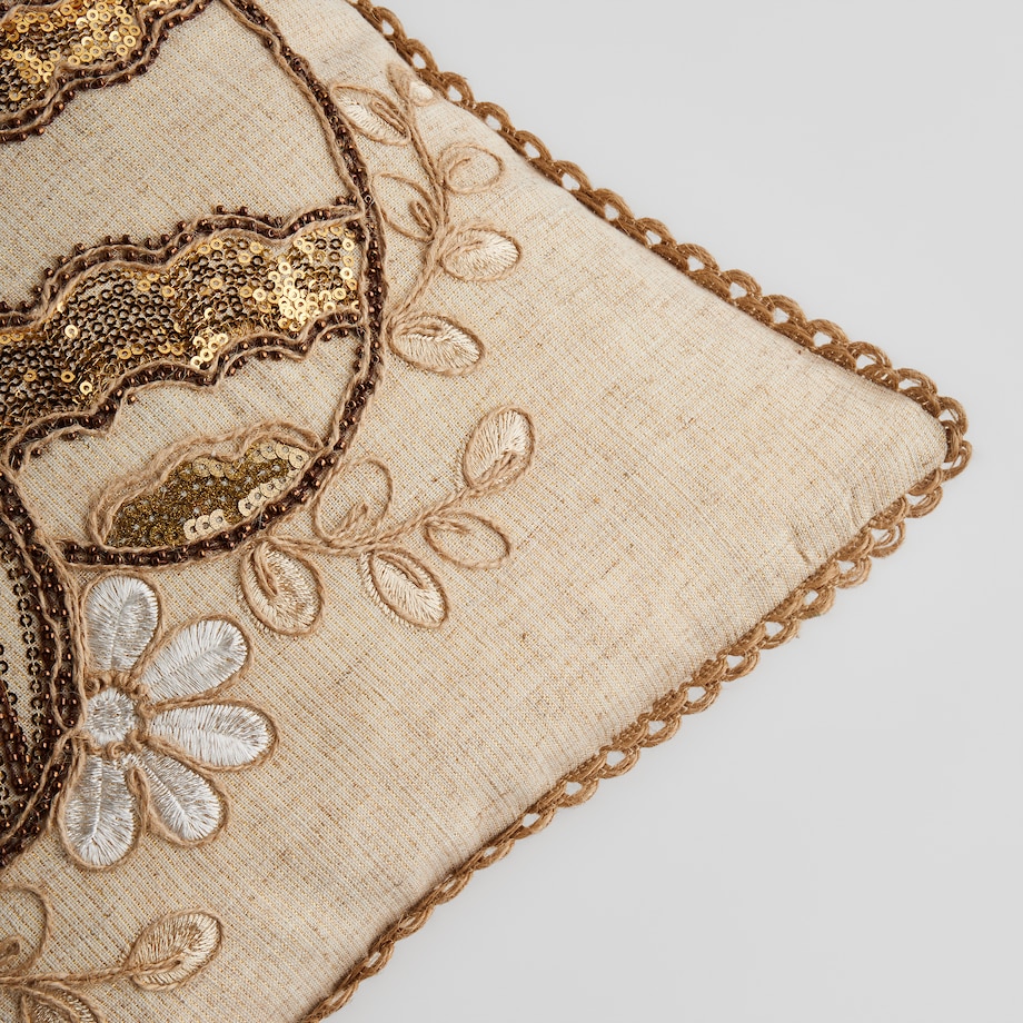 Poszewka Haftowana Oaken 45x45 cm z motywem jajka