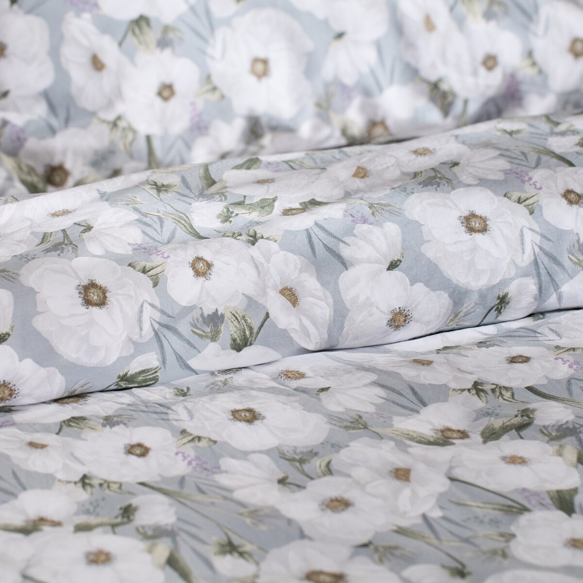 Pościel z bawełny satynowej Emeris 160x200 cm z motywem kwiatowym