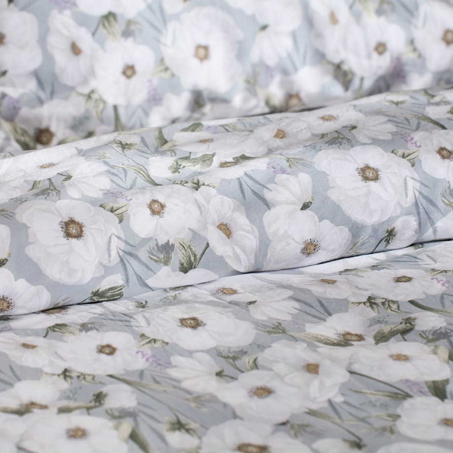 Pościel z bawełny satynowej Emeris 160x200 cm z motywem kwiatowym