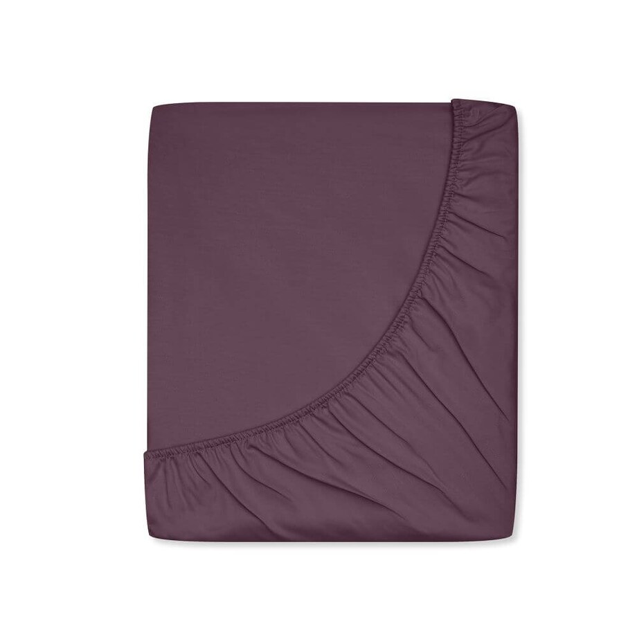 Prześcieradło satynowe z gumką royal purple 140 x 200 cm