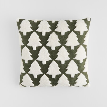 Poszewka Futrzana Furfiria 45x45 cm z motywem choinki