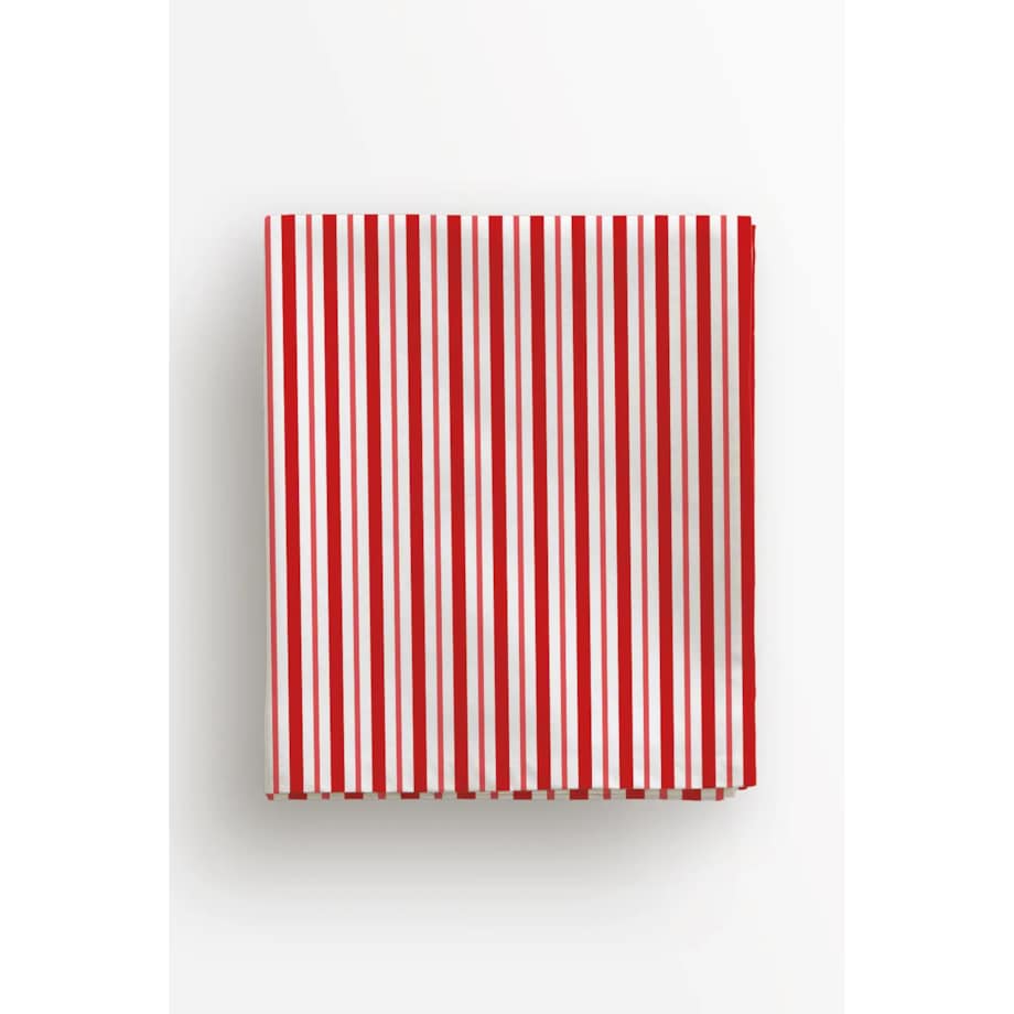 Obrus świąteczny - klasyczne czerwone świąteczne paski - 140x220