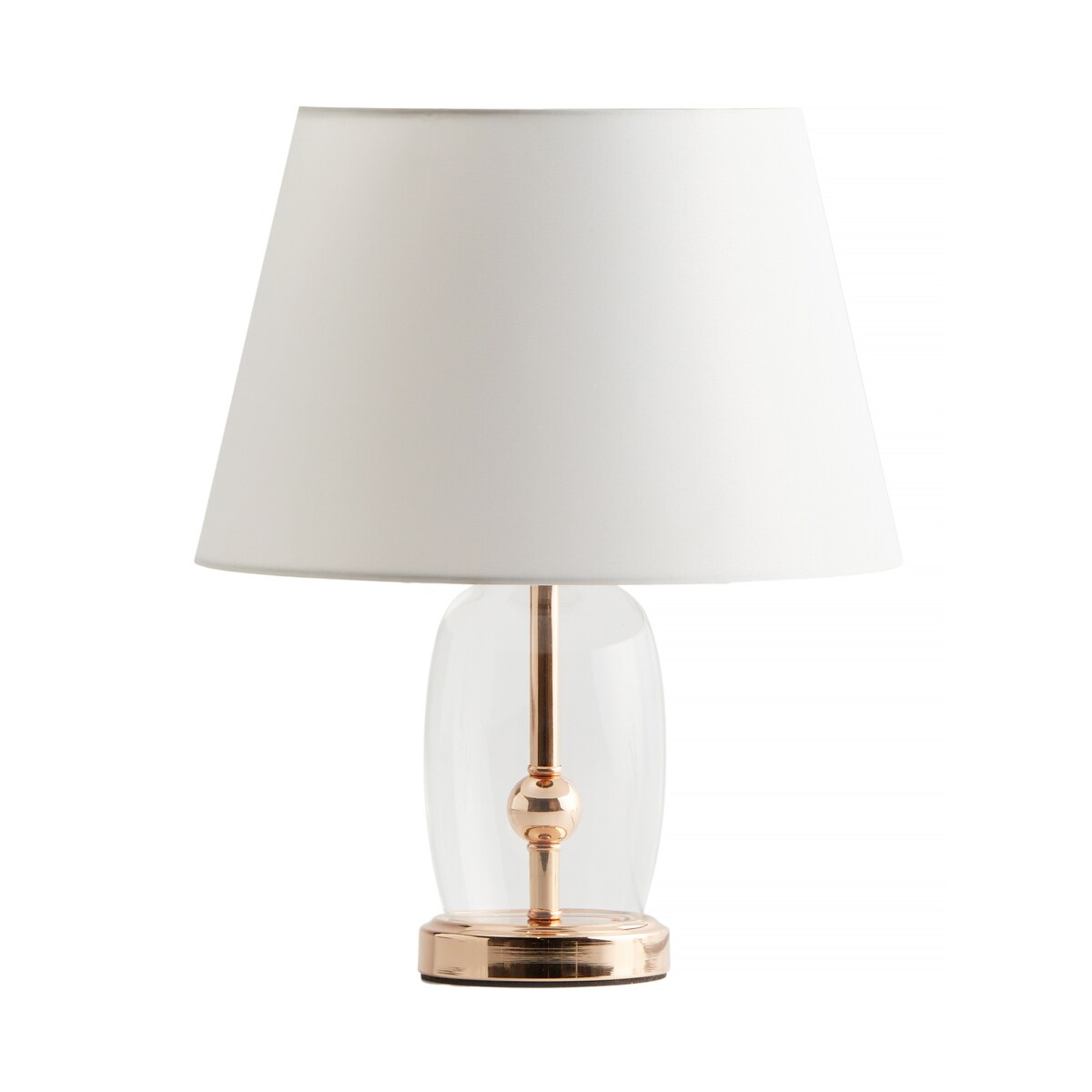 lampa stołowa ze szklaną podstawą glasso small