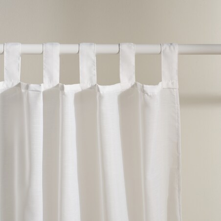 Firana haftowana Lucks 140x250 cm z motywem kwiatowym