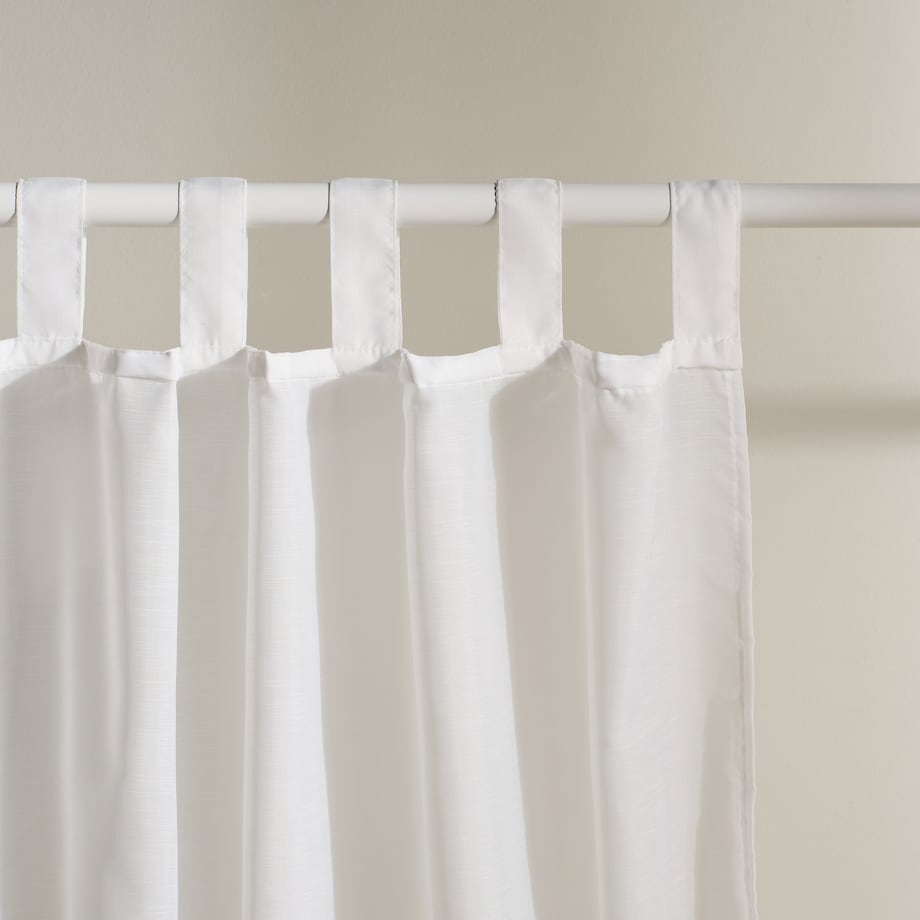 Firana haftowana Lucks 140x250 cm z motywem kwiatowym