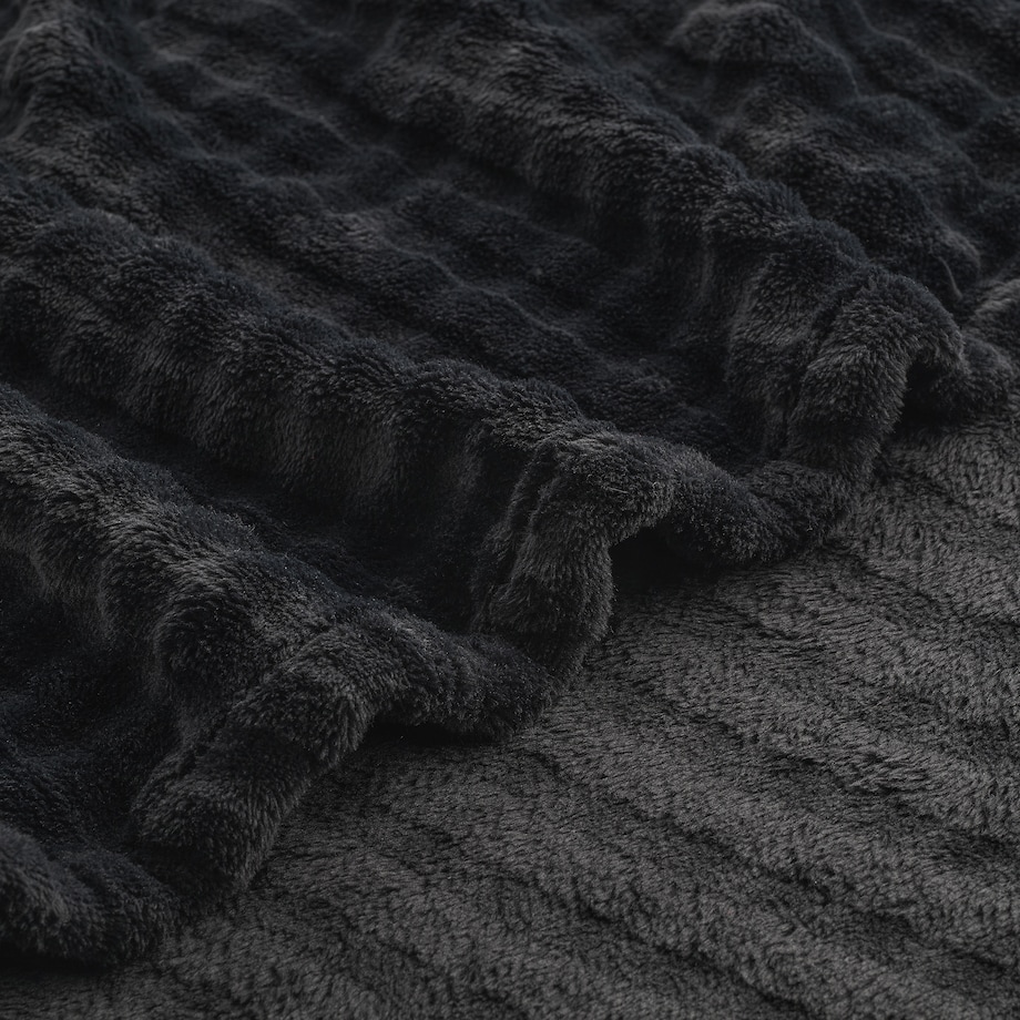 Jednokolorowy koc z wytłoczonym wzorem Operta 150x200 cm