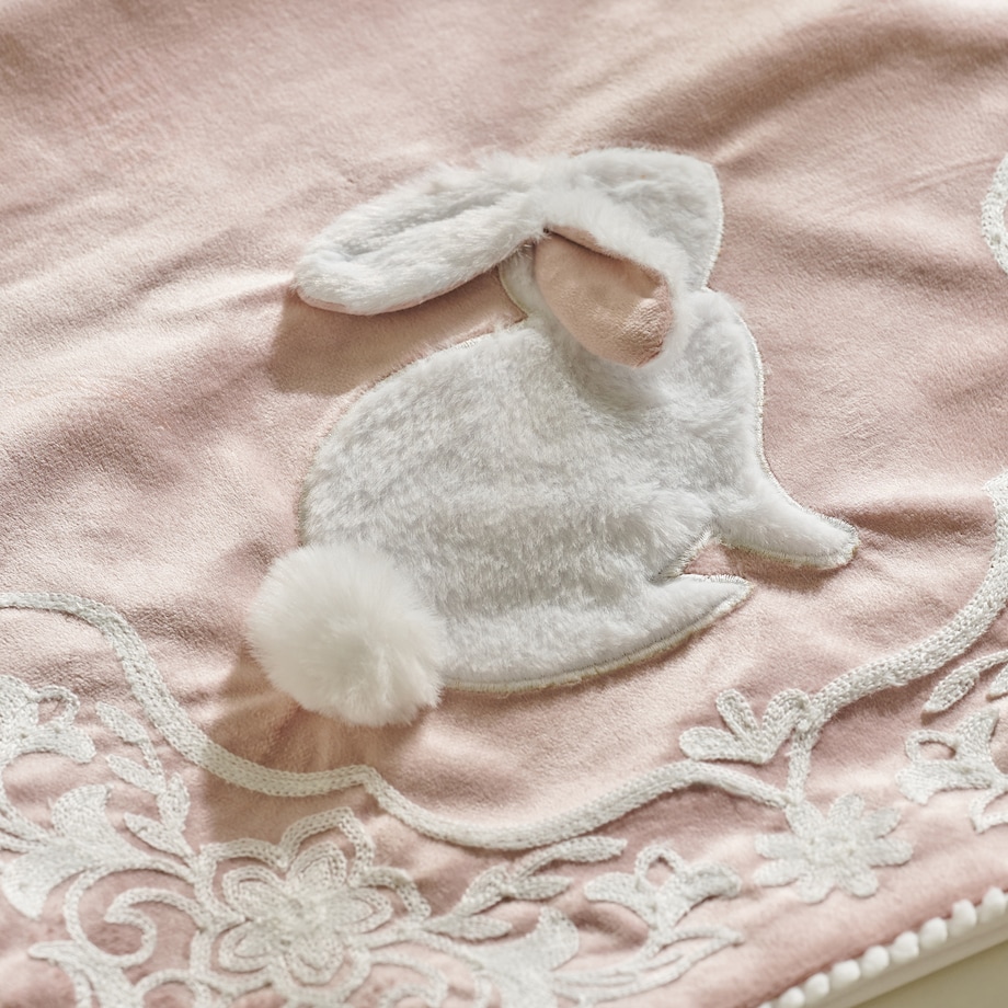 Bieżnik Haftowany Blando 45x180 cm z motywem królika