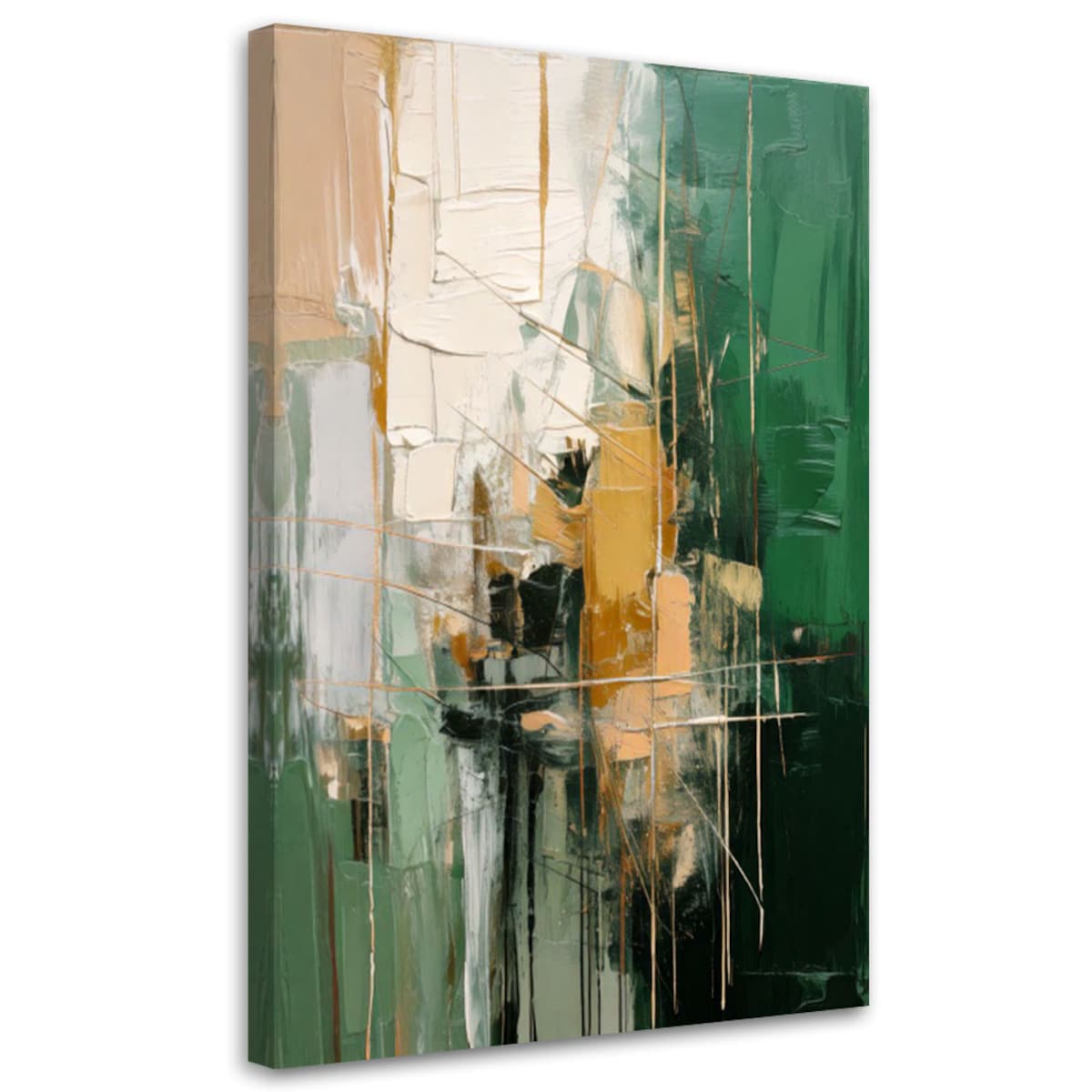 Feeby Obraz na płótnie, Abstrakcja Geometryczna Zielony 70x100