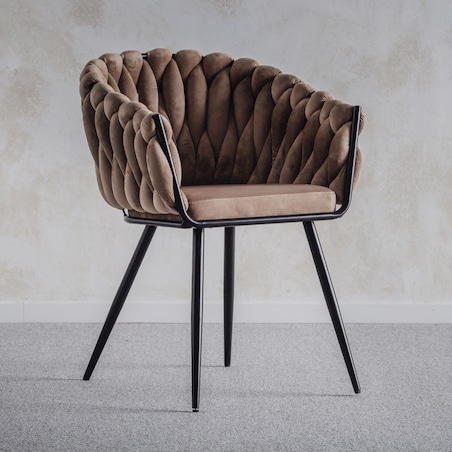 Eleganckie krzesło z weluru fannie