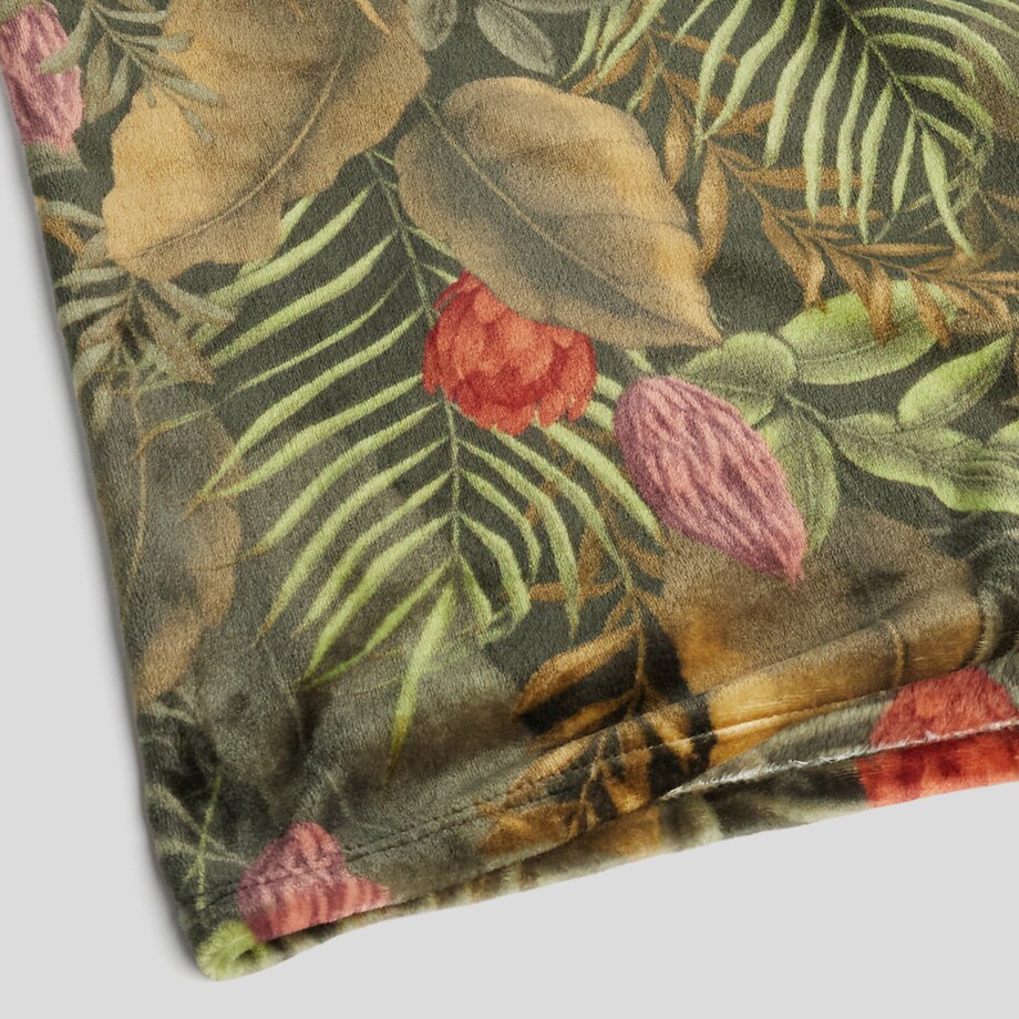 Koc Tropini 150x200 cm z motywem roślinnym