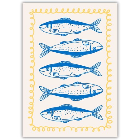 plakat cucina italiana sardine 30x40 cm