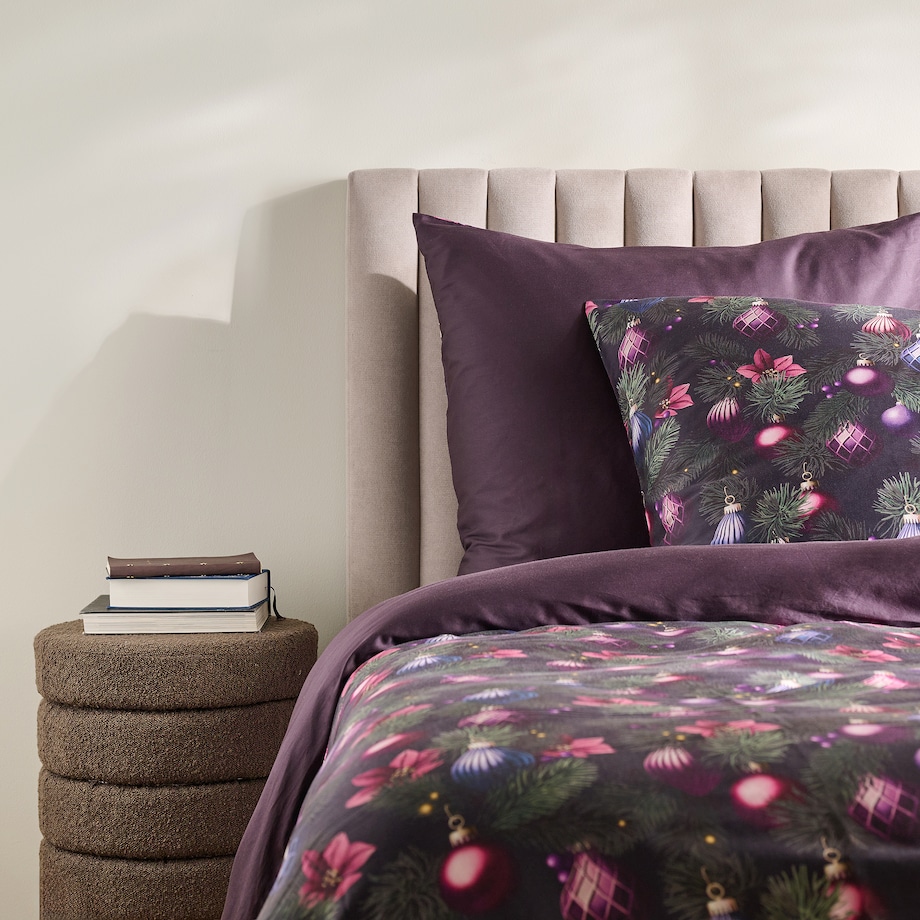 Pościel z bawełny satynowej Miravella 200x220 cm z motywem choinki
