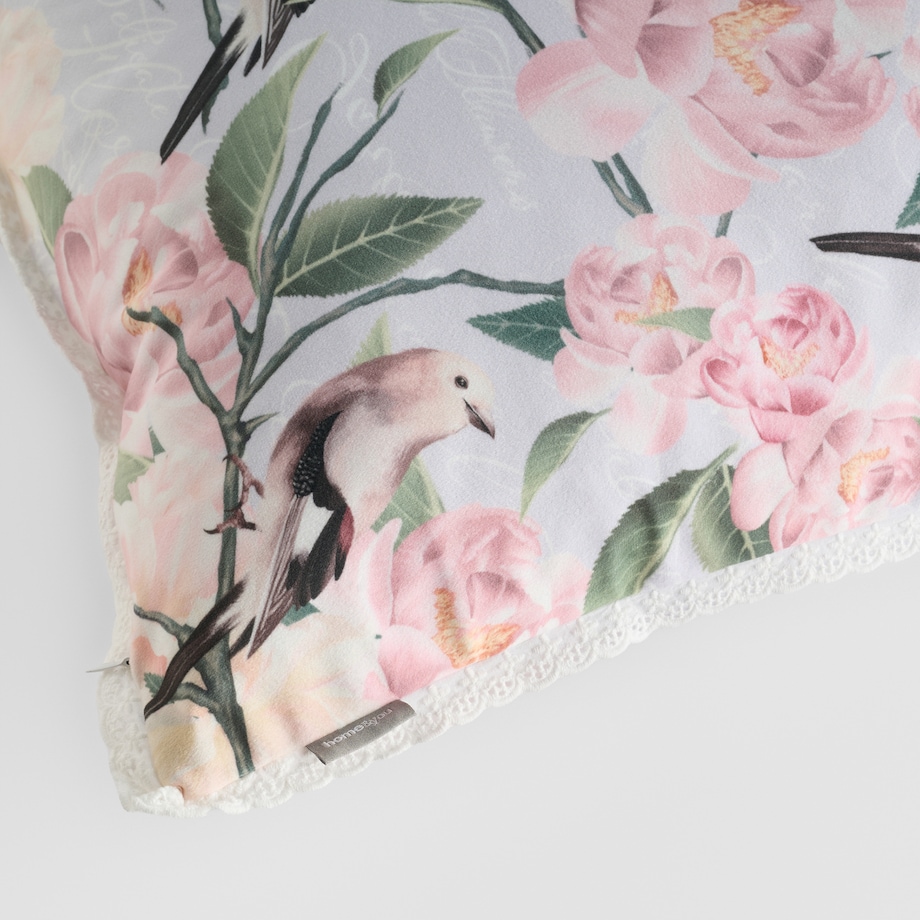 Poszewka z nadrukiem Parajito 45x45 cm z motywem kwiatowym