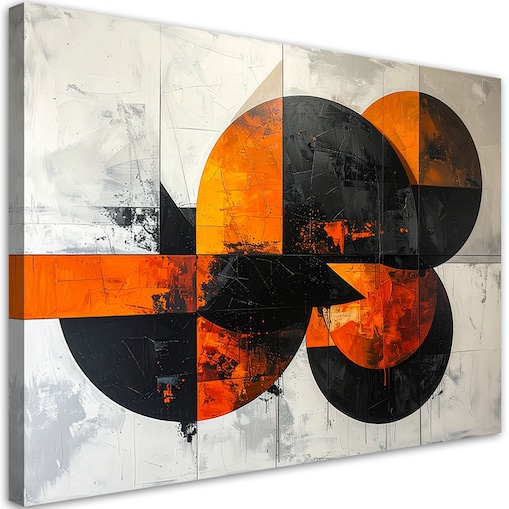 Obraz do salonu biura kuchni, Abstrakcyjne koła kształty pomarańczowy