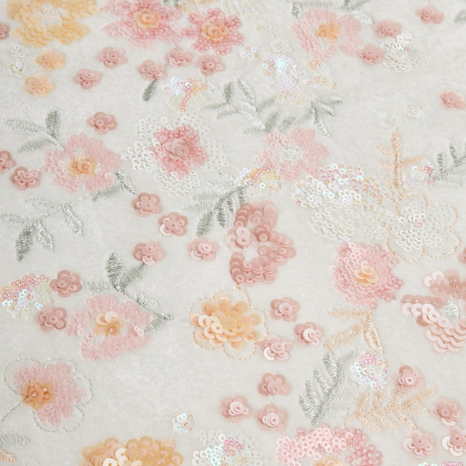 Poszewka Haftowana Shawbury 45x45 cm z motywem kwiatowym