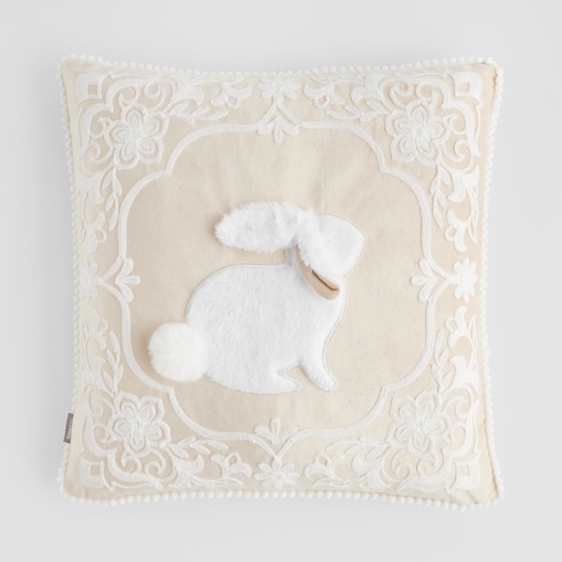 Poszewka Haftowana Blando 45x45 cm z motywem królika
