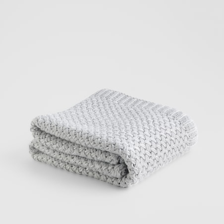 Jednokolorowy koc dzianinowy Glamira 120x150 cm