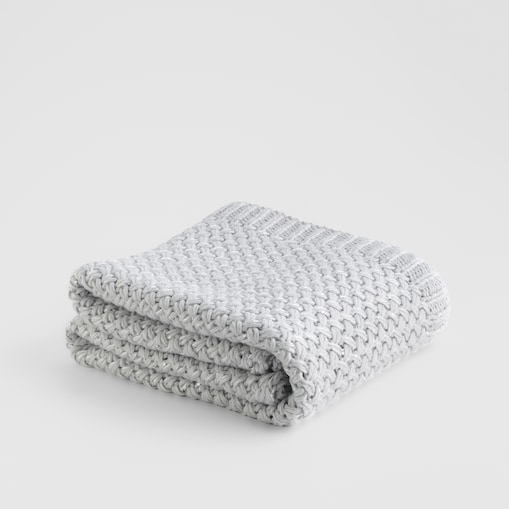 Jednokolorowy koc dzianinowy Glamira 120x150 cm