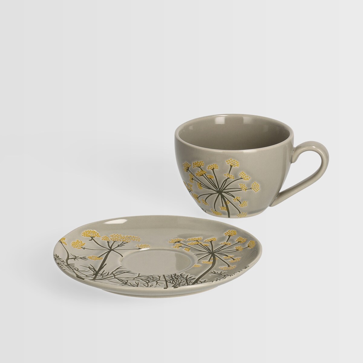 Filiżanka Ze Spodkiem Coperiso z motywem roślinnym