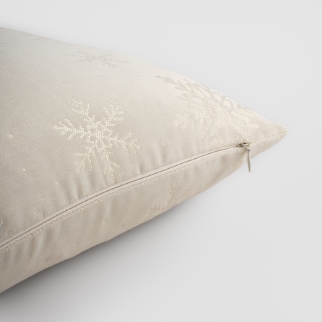 Poszewka Żakardowa Preciosita 45x45 cm z motywem śnieżynki