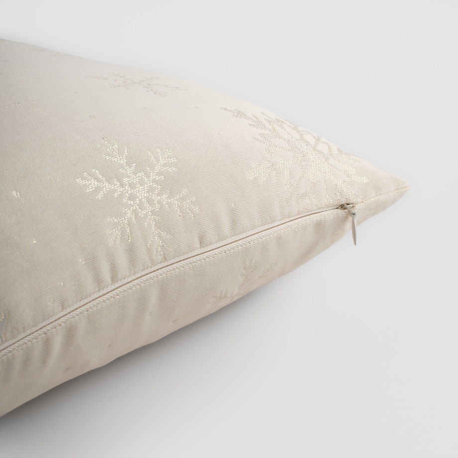 Poszewka Żakardowa Preciosita 45x45 cm z motywem śnieżynki