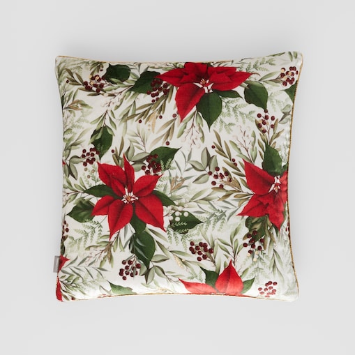 Poszewka z nadrukiem Poinsetta 45x45 cm