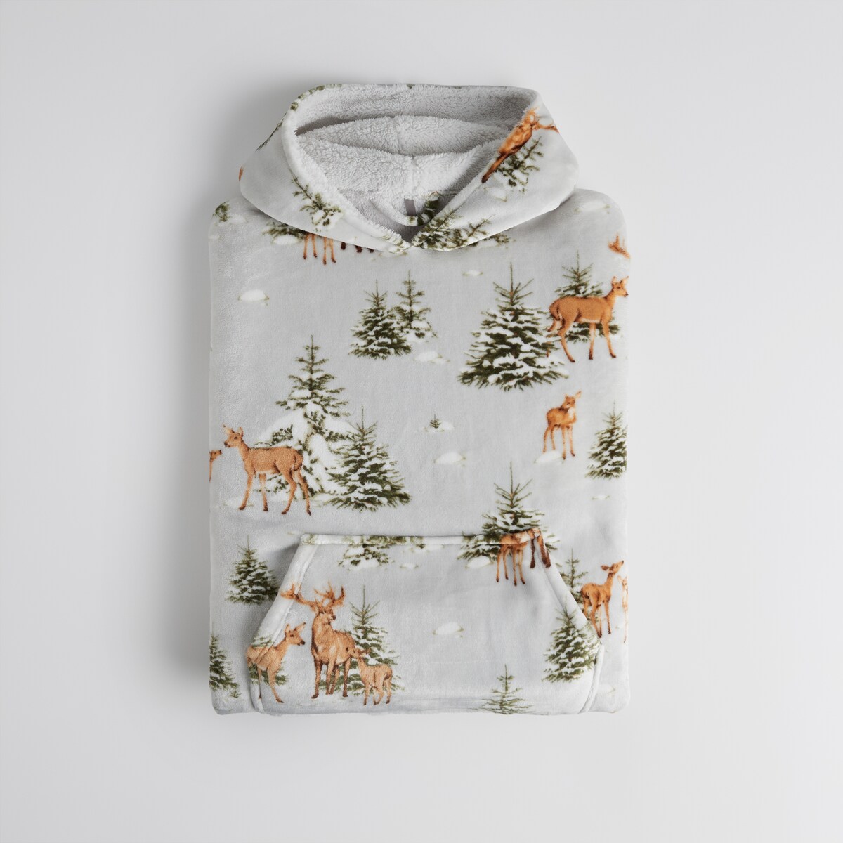 Ponczo Hivros z motywem zwierząt leśnych