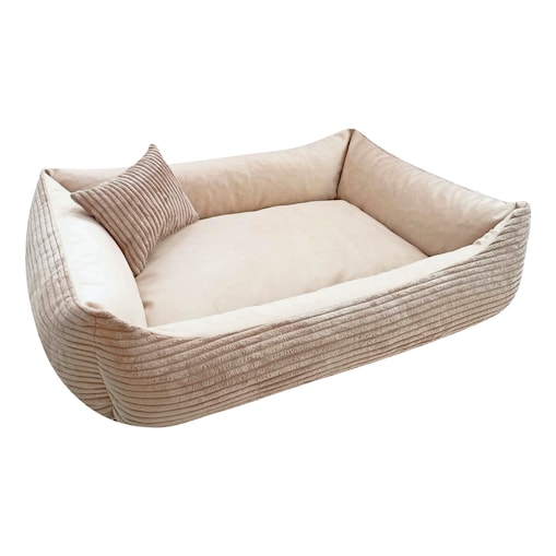Sztruksowe legowisko dla psa MOLLY, 120x100 cm, Beż