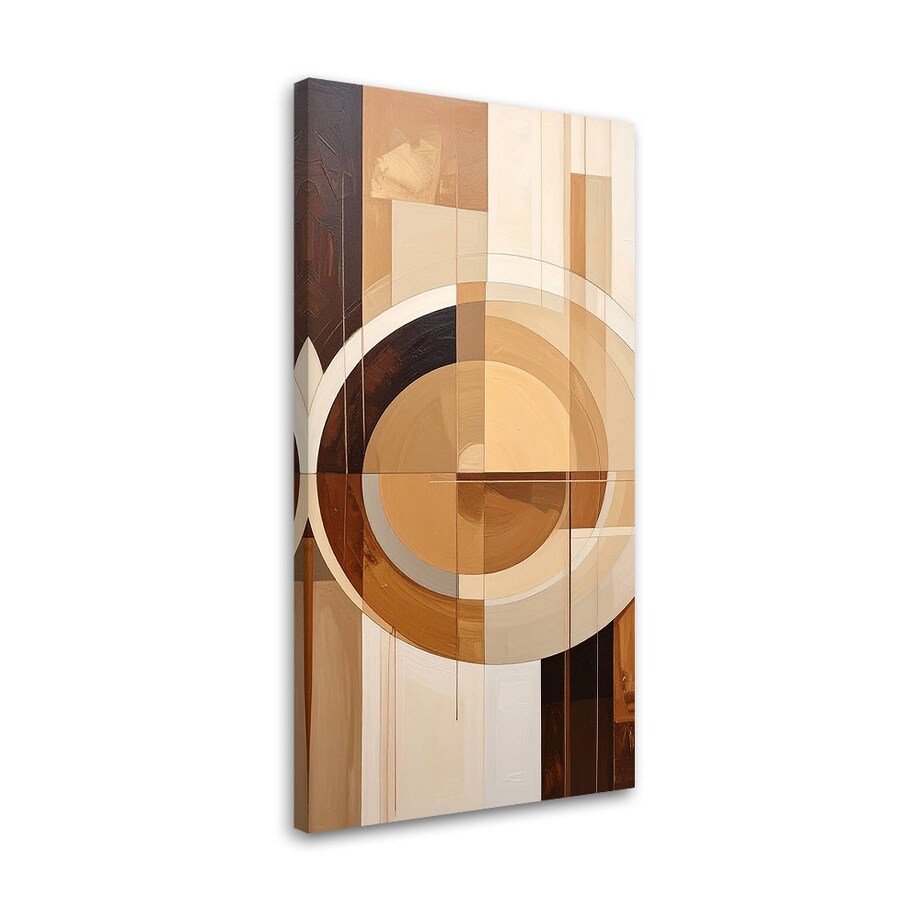 Obraz do salonu sypialni biura, Abstrakcyjne geometryczne formy w beżu