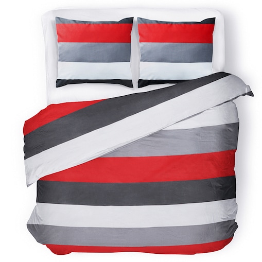 konsimo VIOLI komplet pościeli z mikrofibry, w paski, 160x200