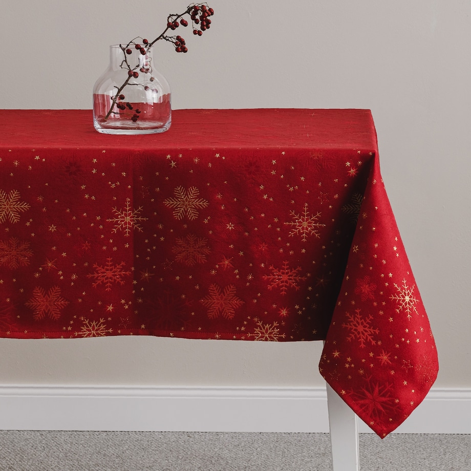 Jaquard Tablecloth Frosti Star 150x300 cm