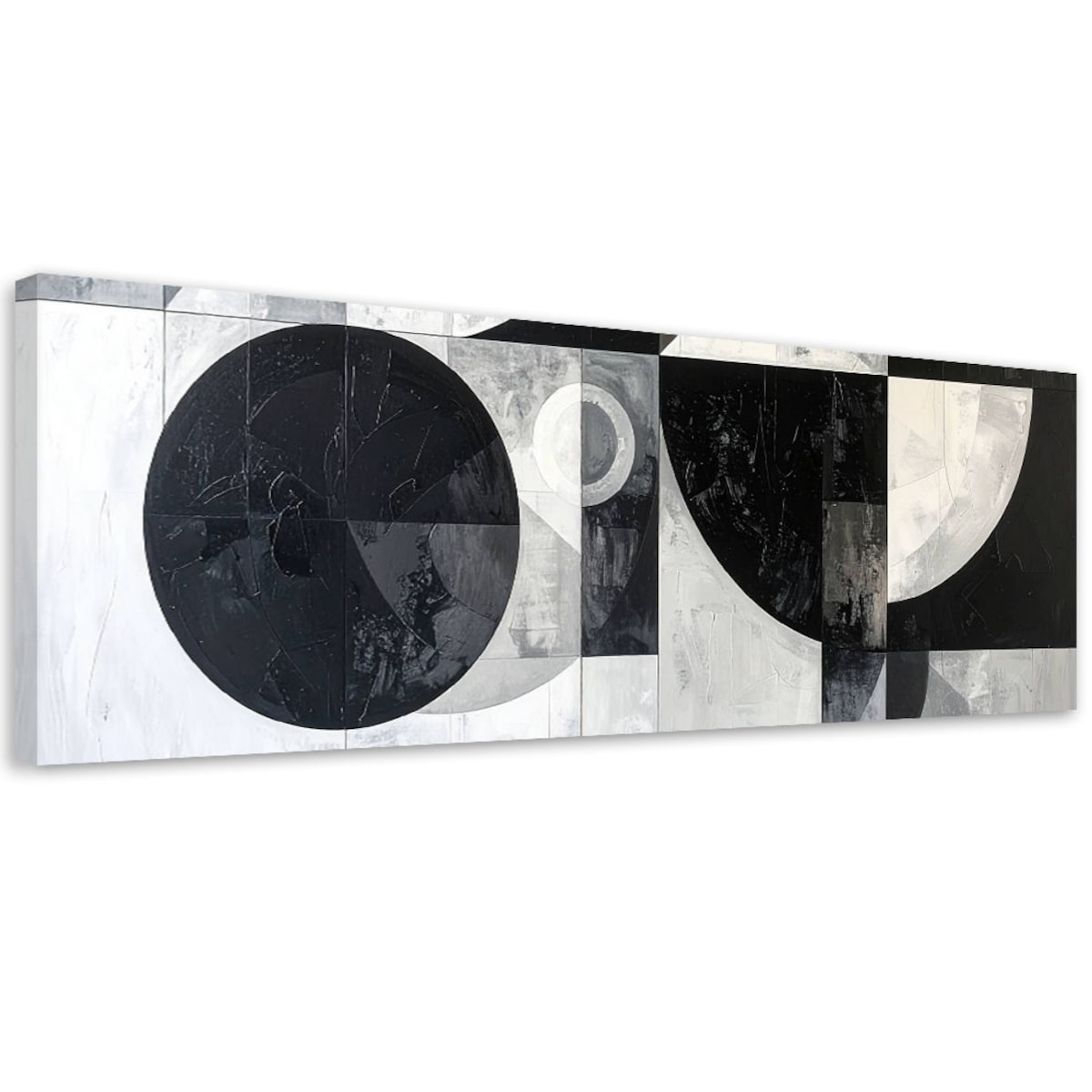 Obraz do salonu biura, Abstrakcja geometryczna czarno biały