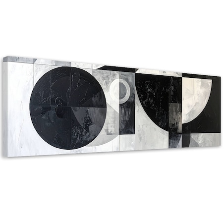 Obraz do salonu biura, Abstrakcja geometryczna czarno biały