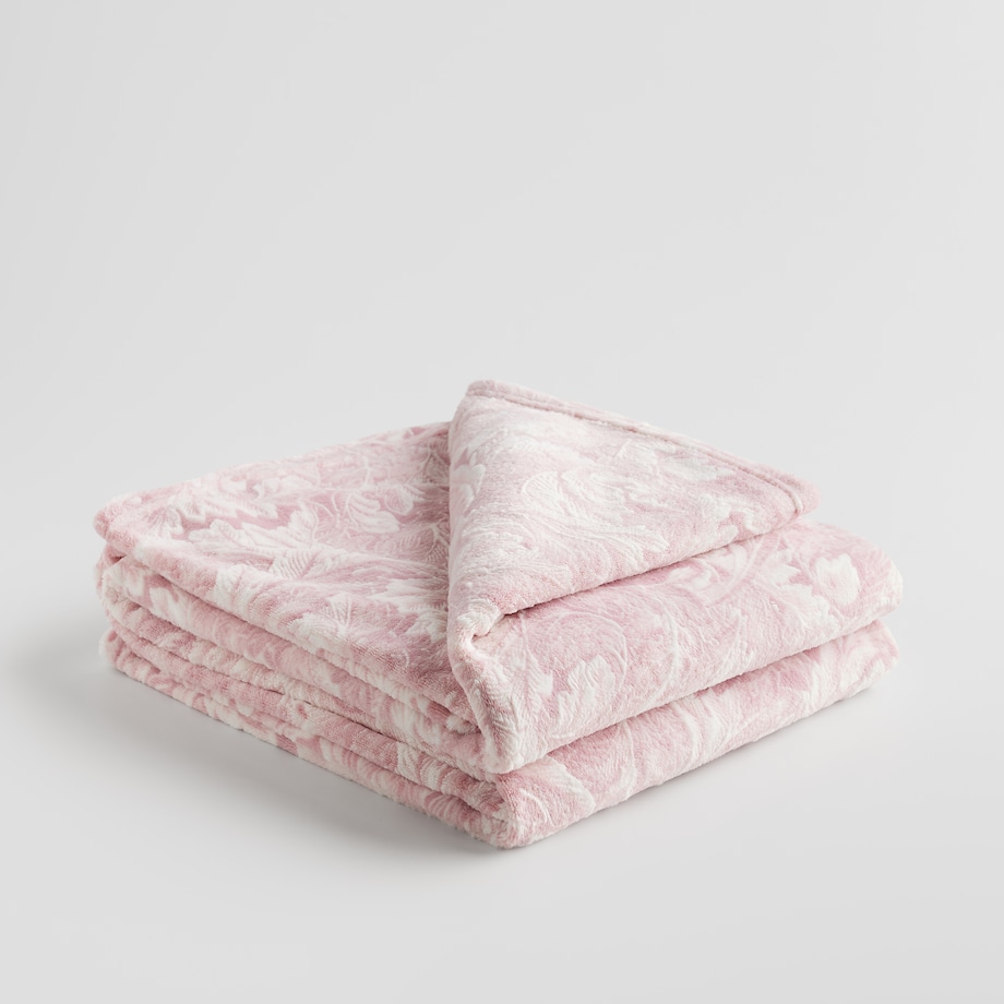 Koc Vinea 150x200 cm z motywem roślinnym