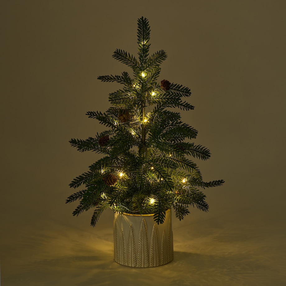 Stroik Led Julgran z motywem roślinnym