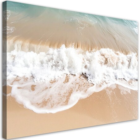 Obraz do salonu sypialni jadalni, Plaża morze fale natura beżowy 120x80 cm