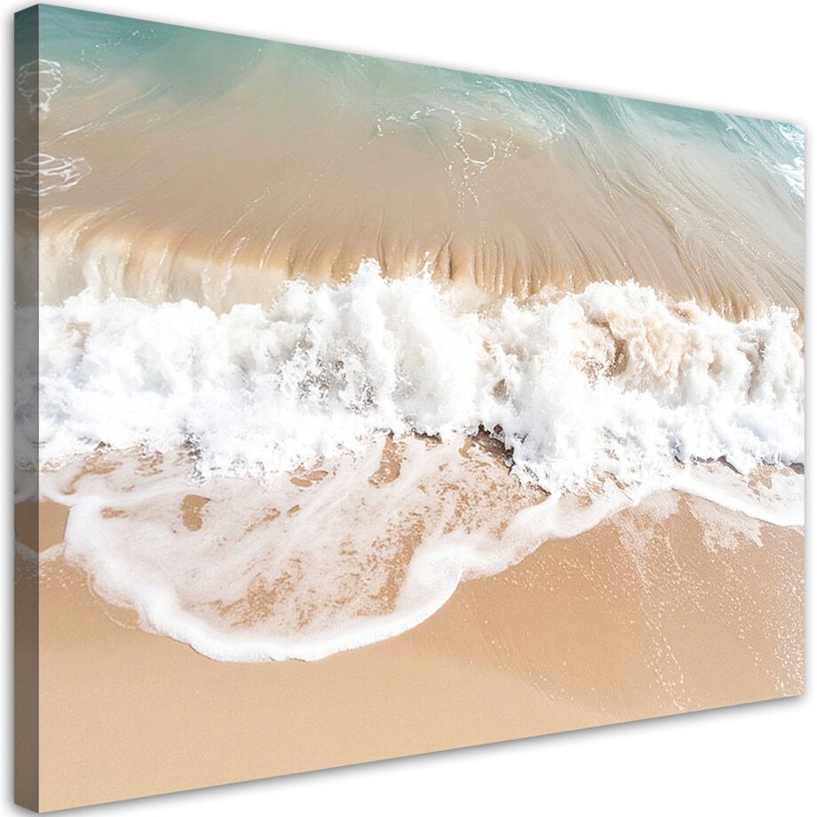 Obraz do salonu sypialni jadalni, Plaża morze fale natura beżowy 120x80 cm