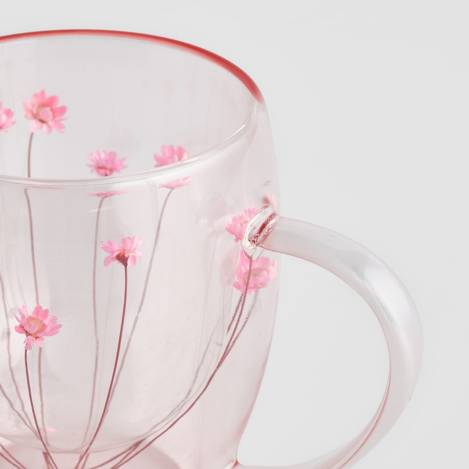 Szklanka Eliani z motywem kwiatowym