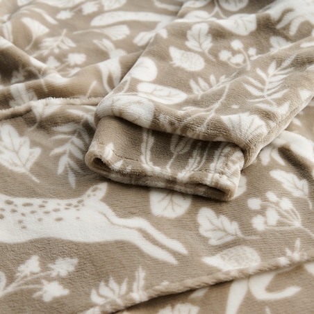 Ponczo Misne z motywem zwierząt leśnych